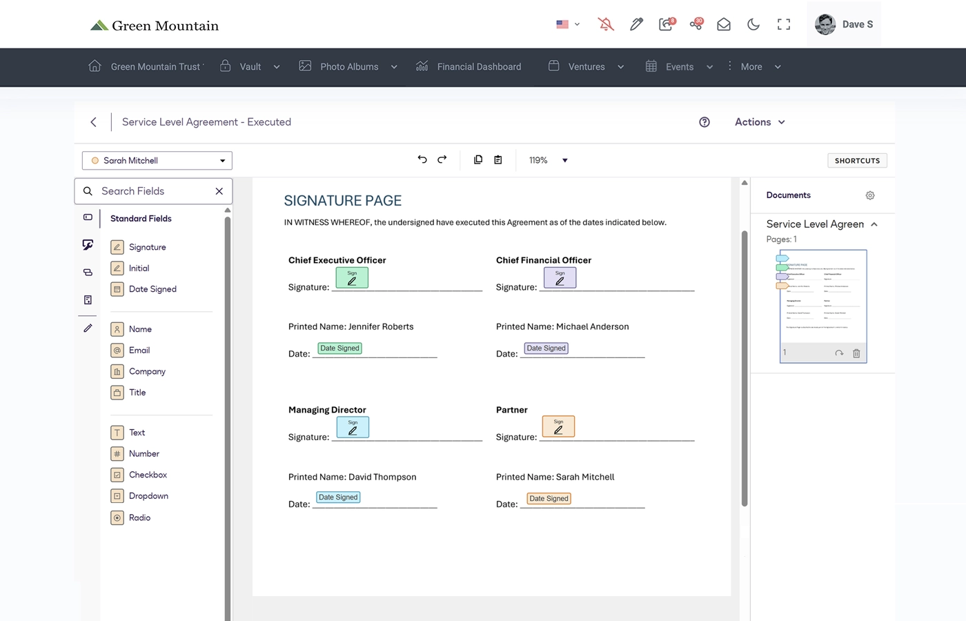 Summitas eSignature - digital document signing with audit trails and compliance tracking